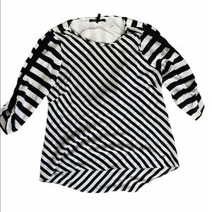 BCBGMaxazria Silk Open Back Blouse